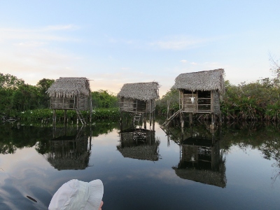 image of huts along river in San Blas, Mexico